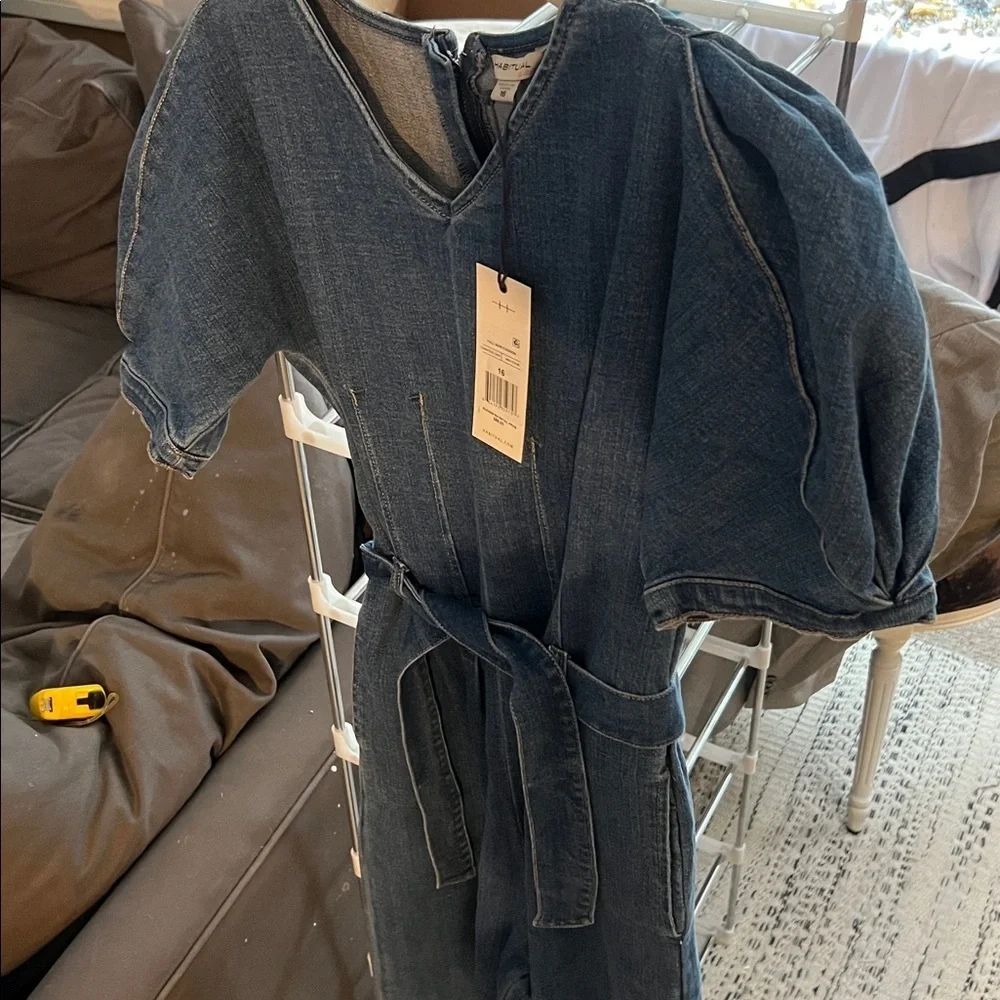Habitual Mia Stretch Denim Jumpsuit Habitual new size 16 girls Nordstrom